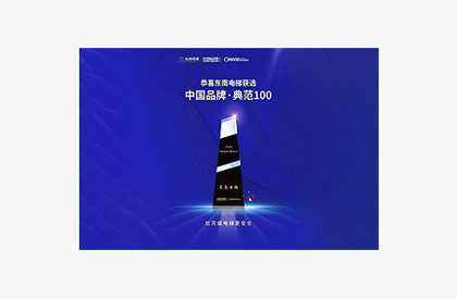 荣获“中国品牌典范100”称号